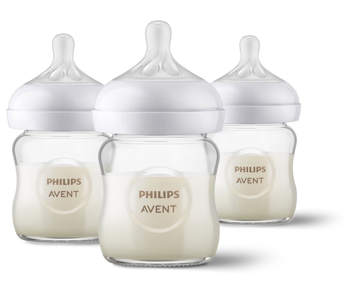 Avent Natural 4 oz Glass Baby Bottles for 0-3 Months