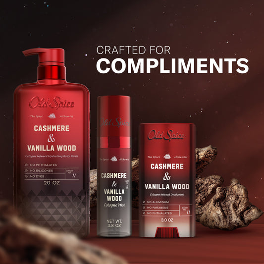 Old Spice Cologne Infused Body Wash - Cashmere & Vanilla Wood