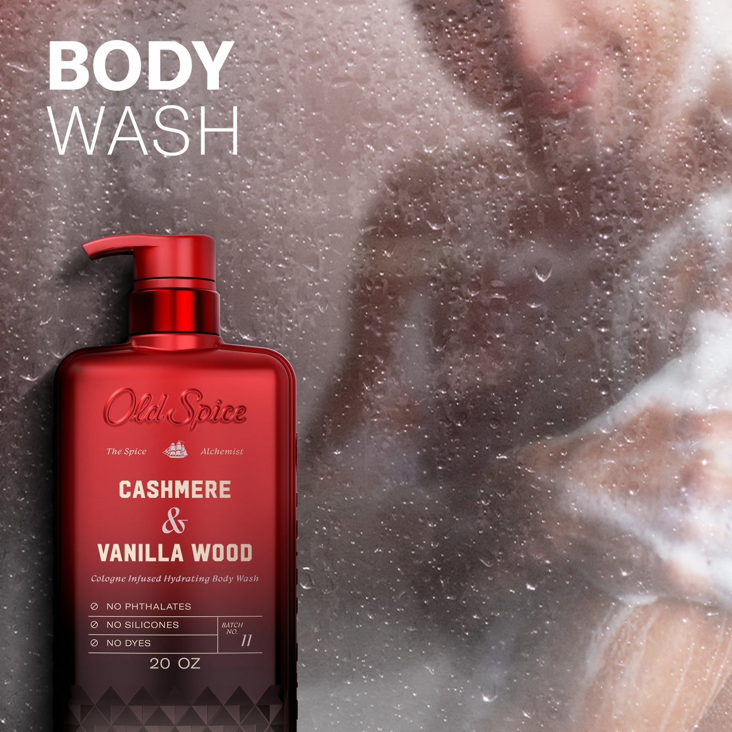 Old Spice Cologne Infused Body Wash - Cashmere & Vanilla Wood