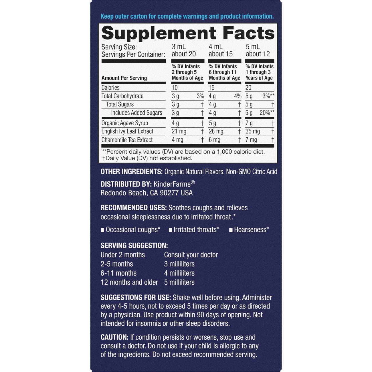 KinderMed Infants Nighttime Cough Syrup - Cherry