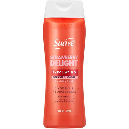Suave Exfoliating Scrub & Body Wash - Strawberry Delight