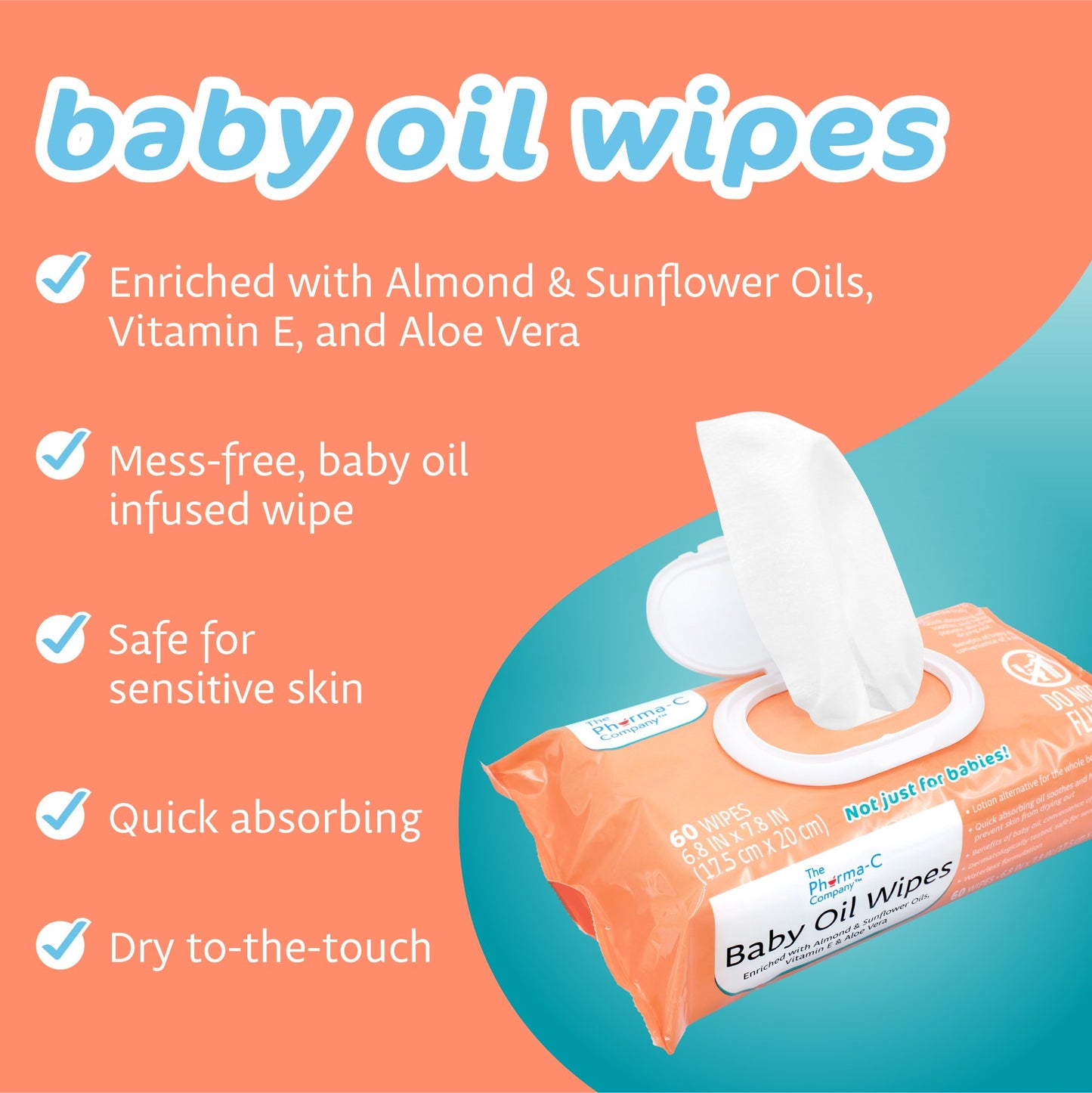 The Pharma-C Company Baby Oil Wipes