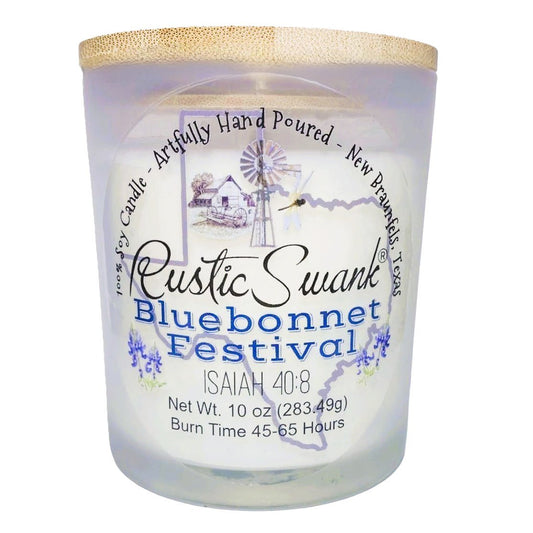 Rustic Swank Bluebonnet Festival Scented Soy Candle