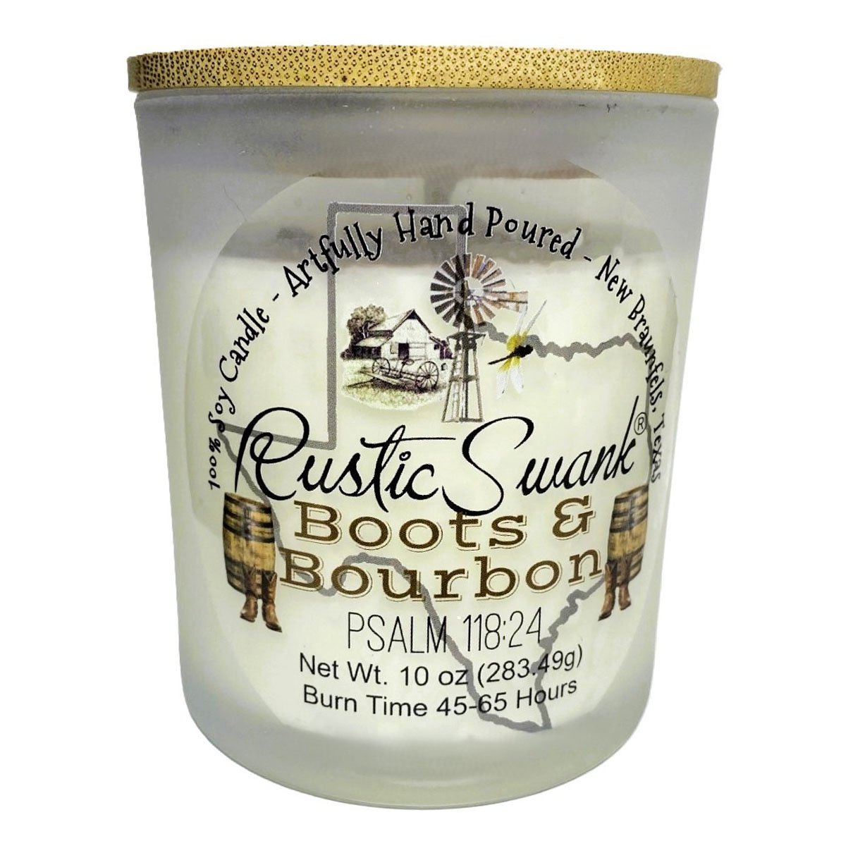 Rustic Swank Boots & Bourbon Scented Soy Candle