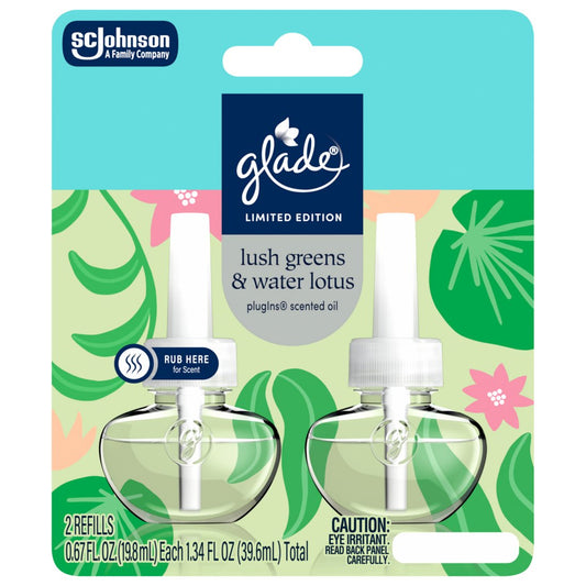 Glade PlugIn Scented Oil Refills - Lush Greens & Water Lotus