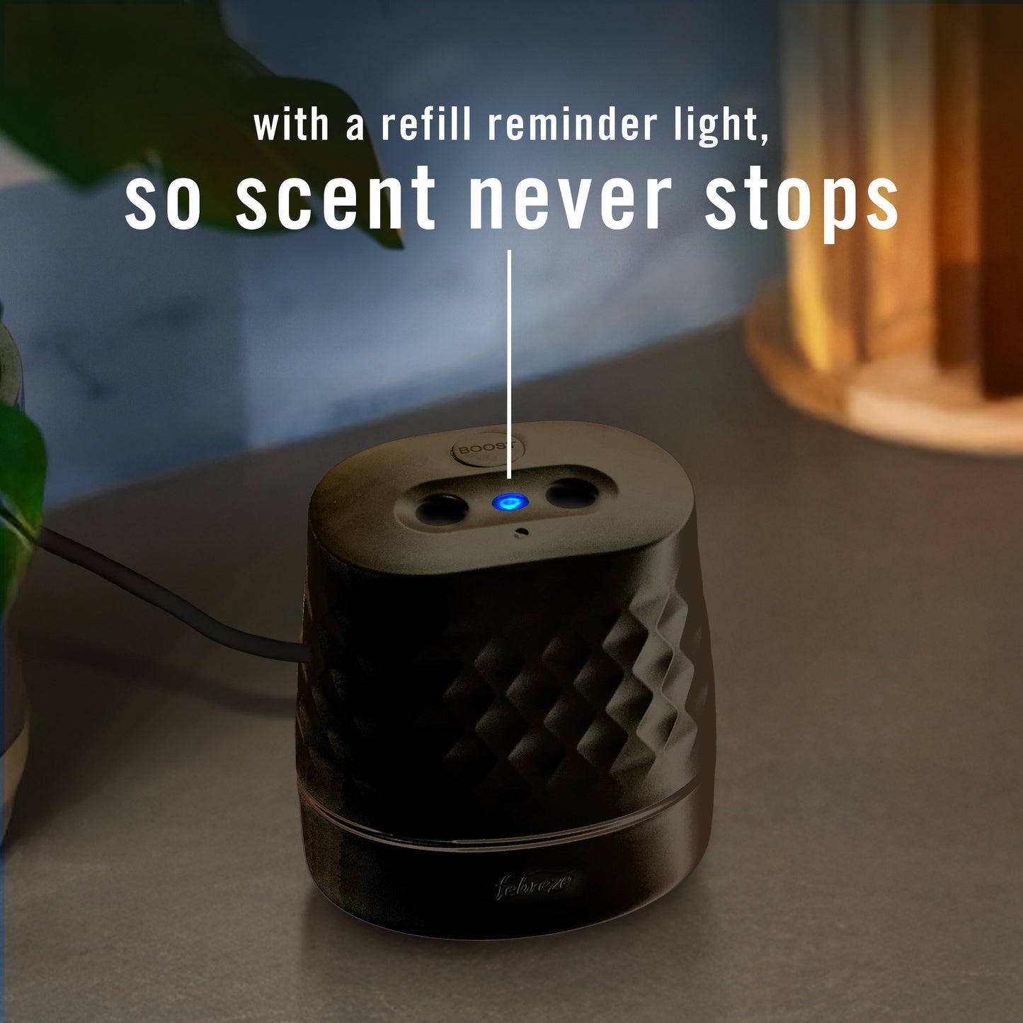 Febreze Plug Scent Booster Oil Warmer - Sleek Black