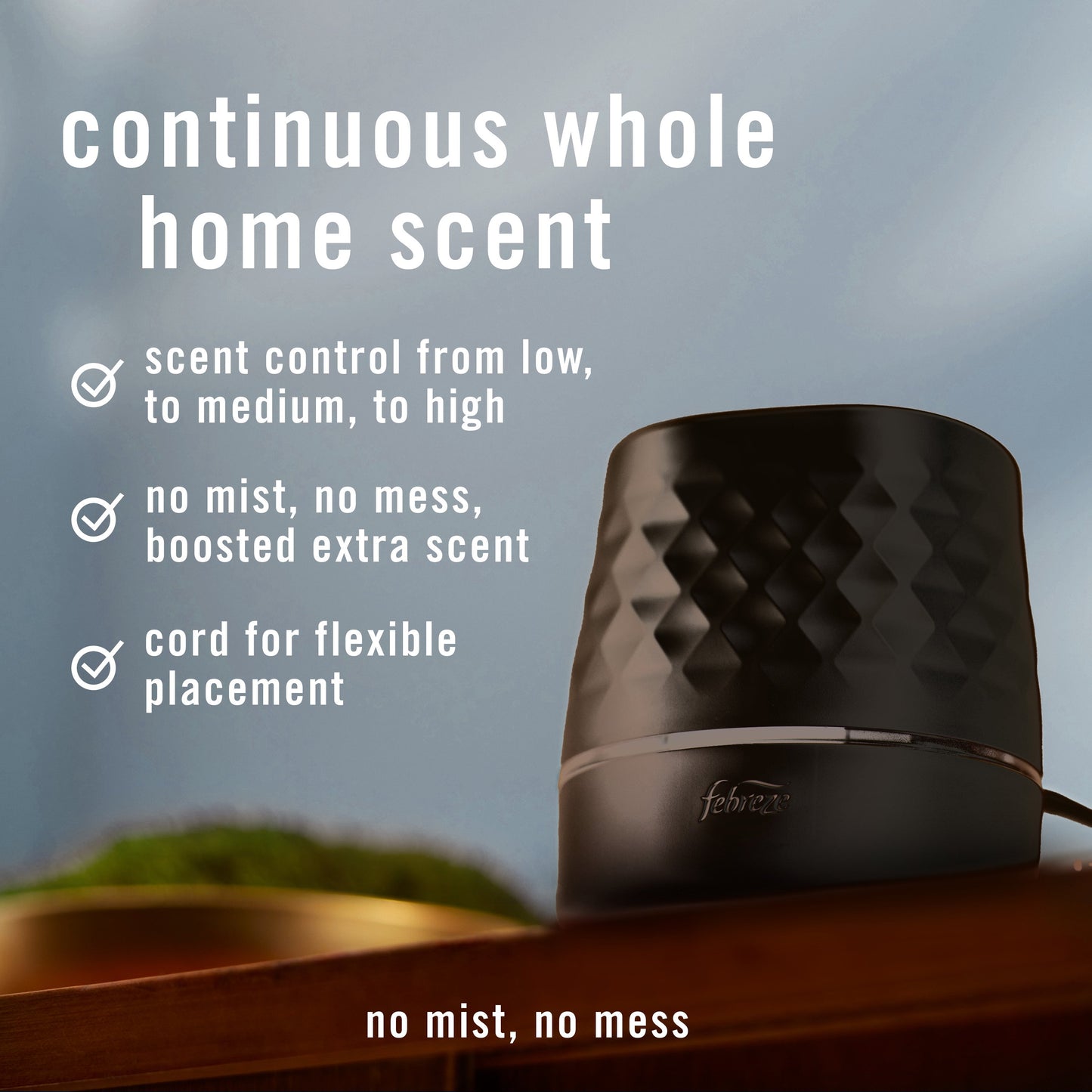 Febreze Plug Scent Booster Oil Warmer - Sleek Black