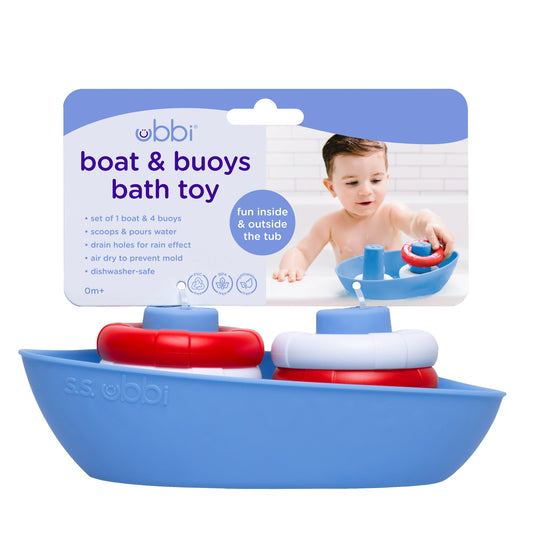 Ubbi Boat & Buoys Bath Toy