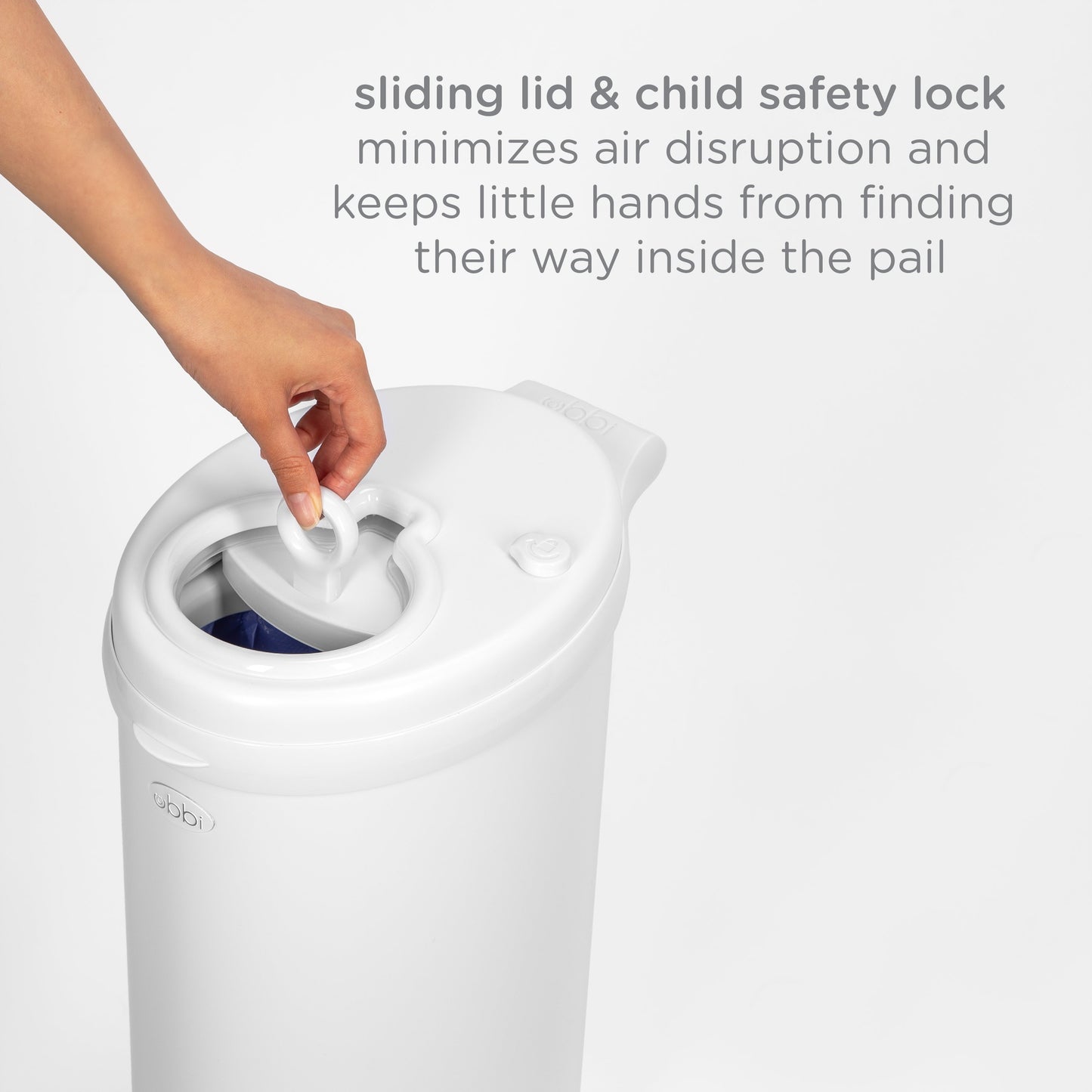 Ubbi Stainless Steel Diaper Pail - White