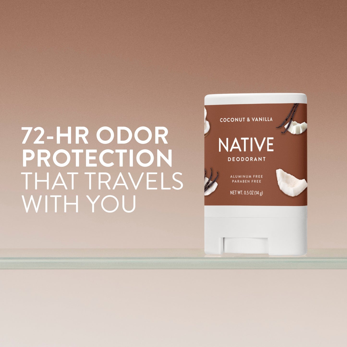 Native Travel Size Aluminum Free Deodorant Solid - Coconut And Vanilla
