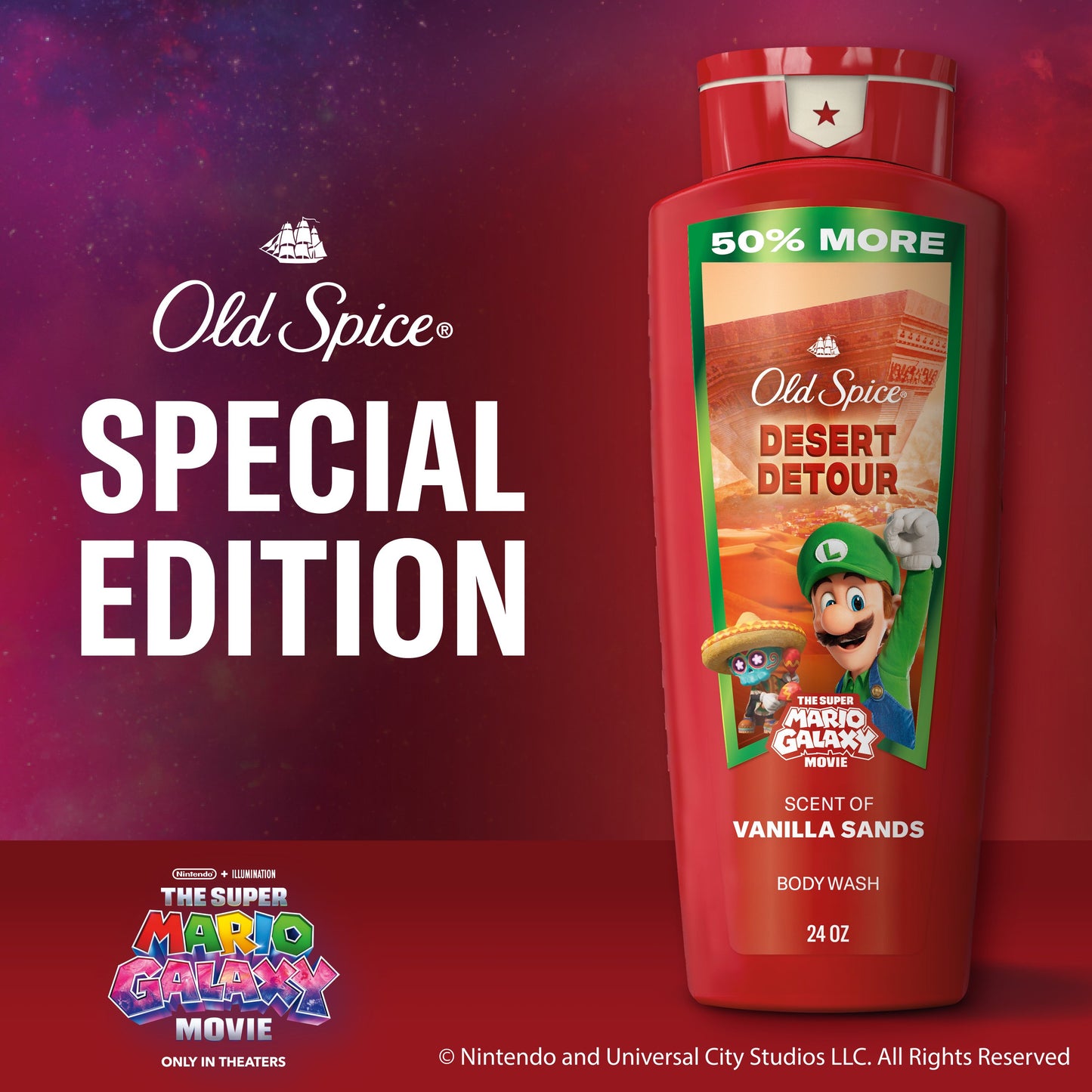 Old Spice Limited Edition Super Mario Galaxy Face & Body Wash - Desert Detour