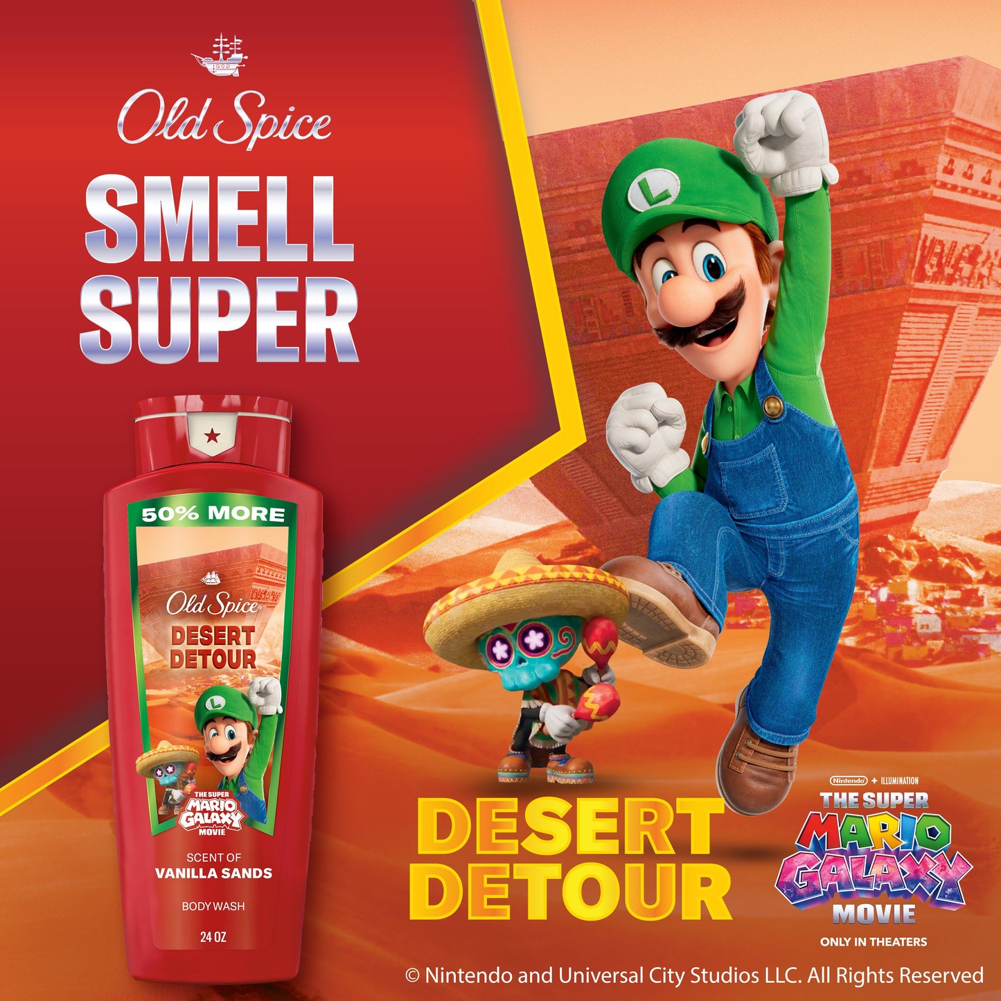 Old Spice Limited Edition Super Mario Galaxy Face & Body Wash - Desert Detour