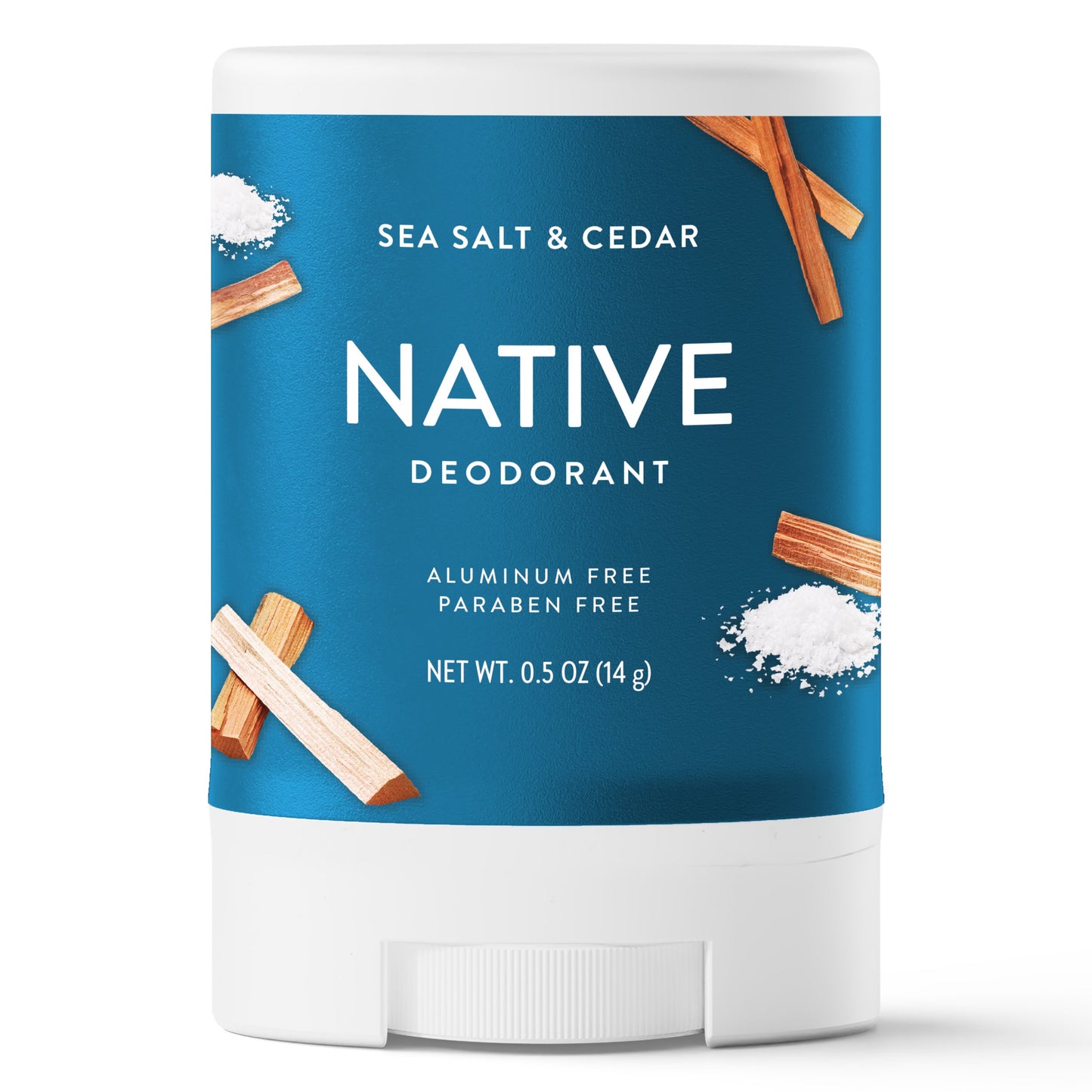 Native Travel Size Aluminum Free Deodorant Solid - Sea Salt And Cedar