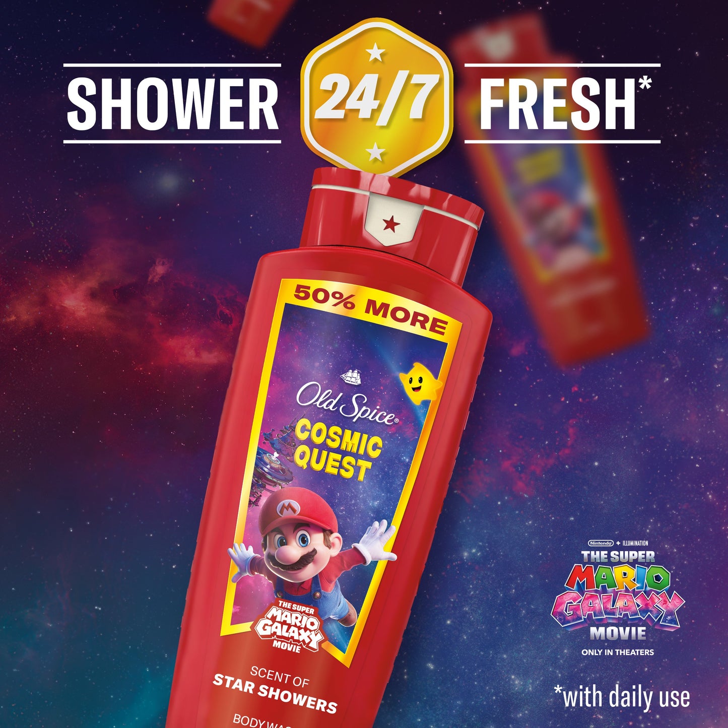 Old Spice Limited Edition Super Mario Galaxy  Face & Body Wash - Cosmic Quest