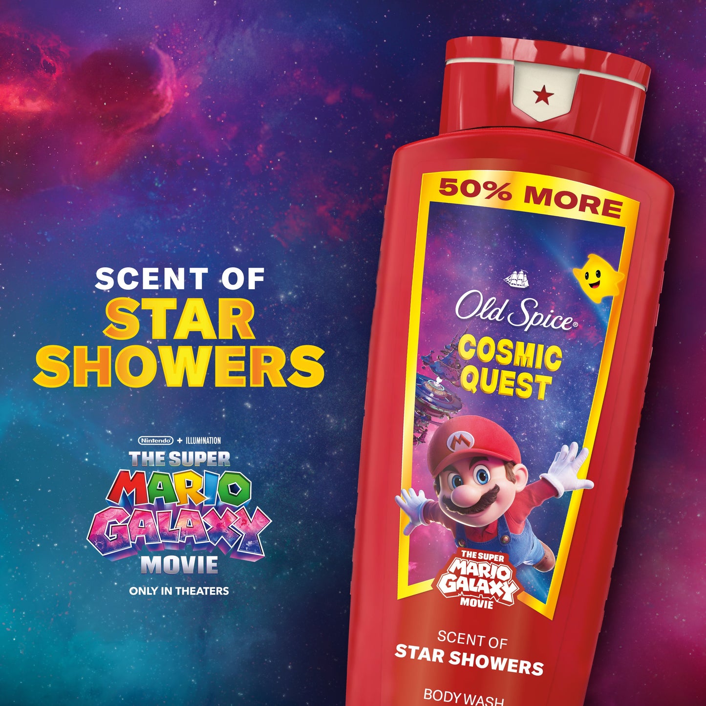 Old Spice Limited Edition Super Mario Galaxy  Face & Body Wash - Cosmic Quest