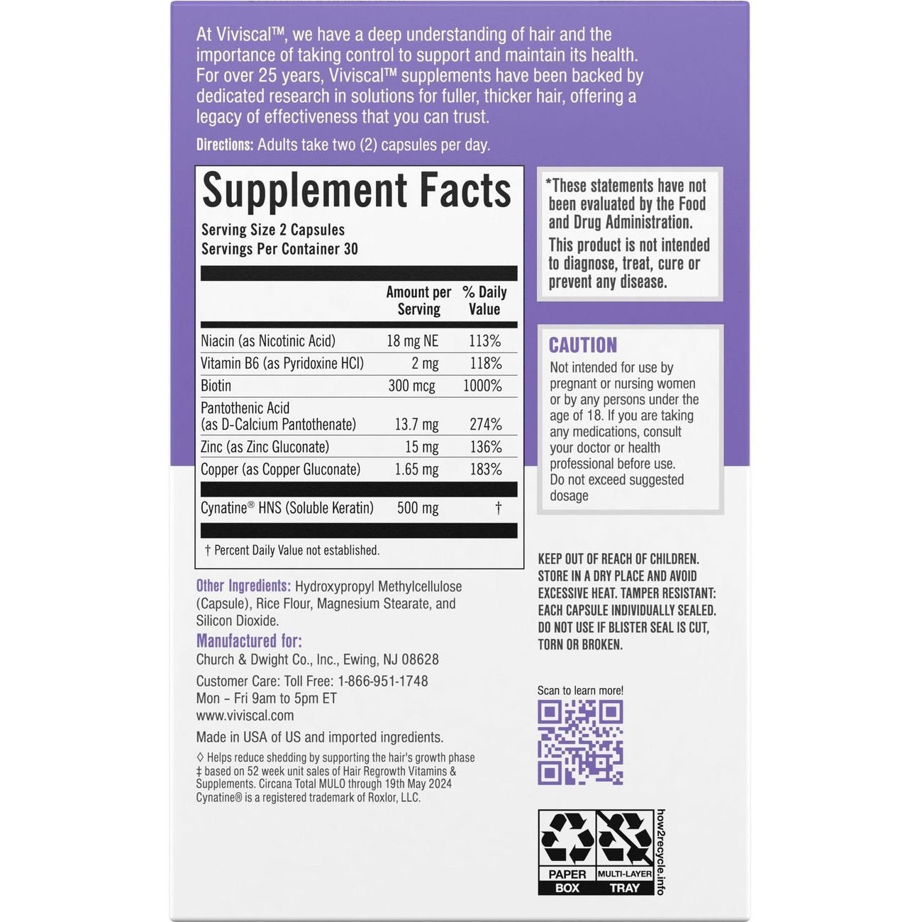 Viviscal Shed Control Hair Supplement Capsules