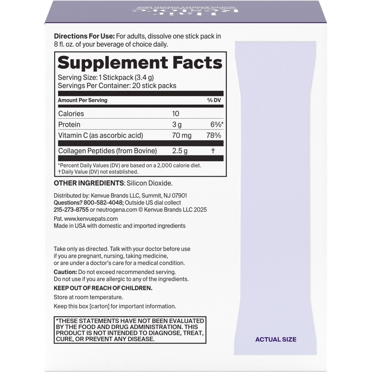 Neutrogena Hair Restore Pro Collagen Peptide Drink Mix