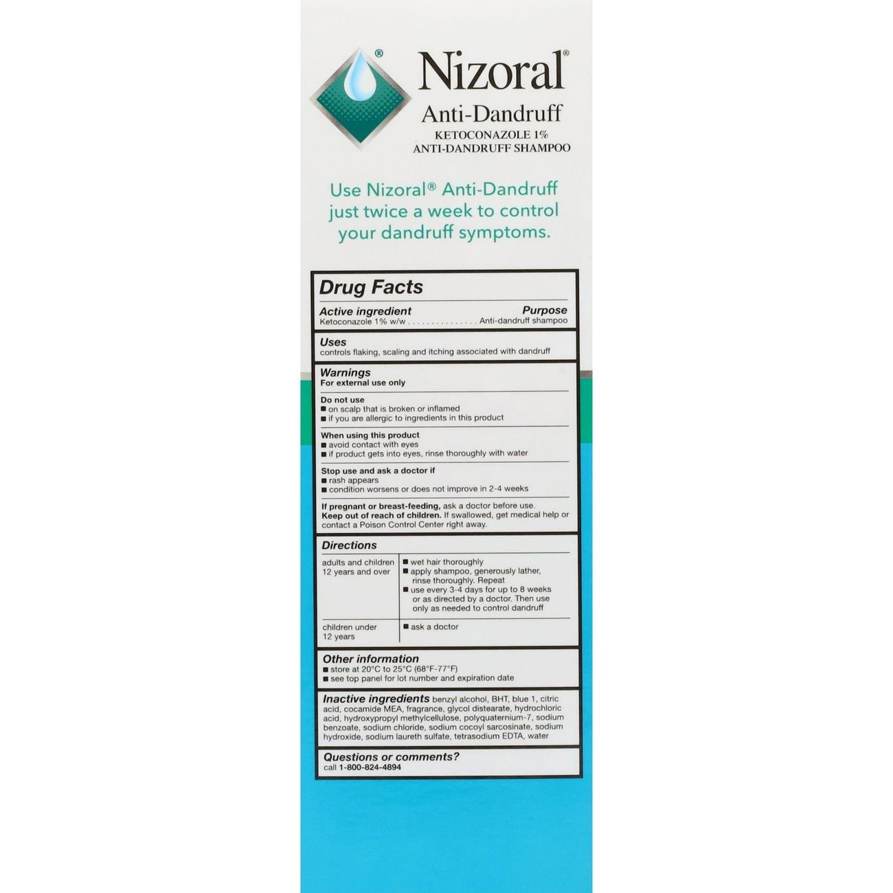 Nizoral 1% Ketoconazole Anti-Dandruff Shampoo