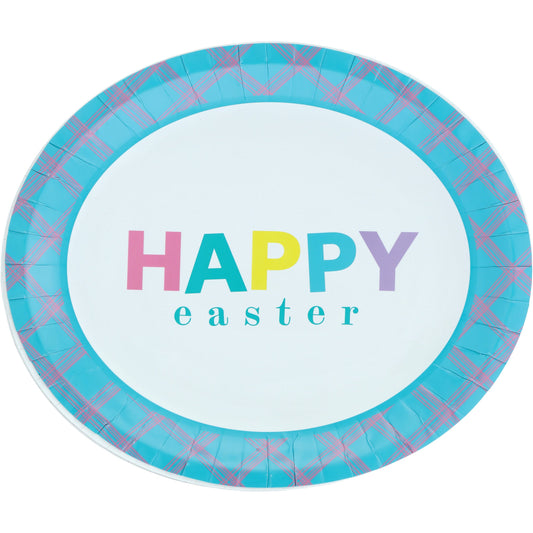 Destination Holiday Happy Easter Oval Paper Plates