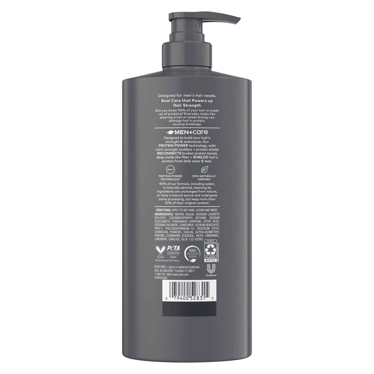 Dove Men+Care Shampoo Charcoal + Clay