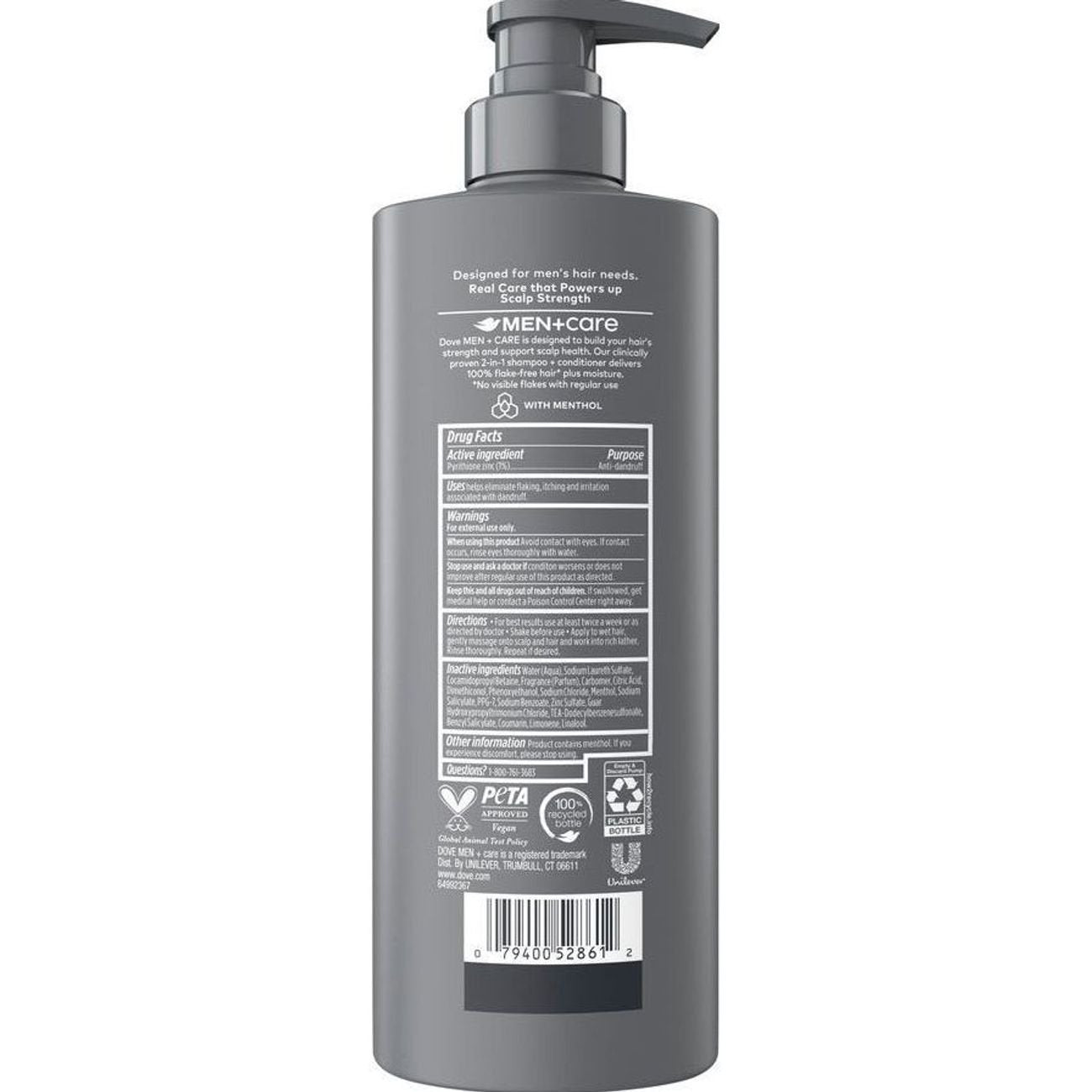 Dove Men+Care 2-in-1 Shampoo & Conditioner - Anti-Dandruff + Pyrithione Zinc