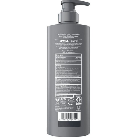 Dove Men+Care 2-in-1 Shampoo & Conditioner - Citrus, Anti-Dandruff + Pyrithione Zinc