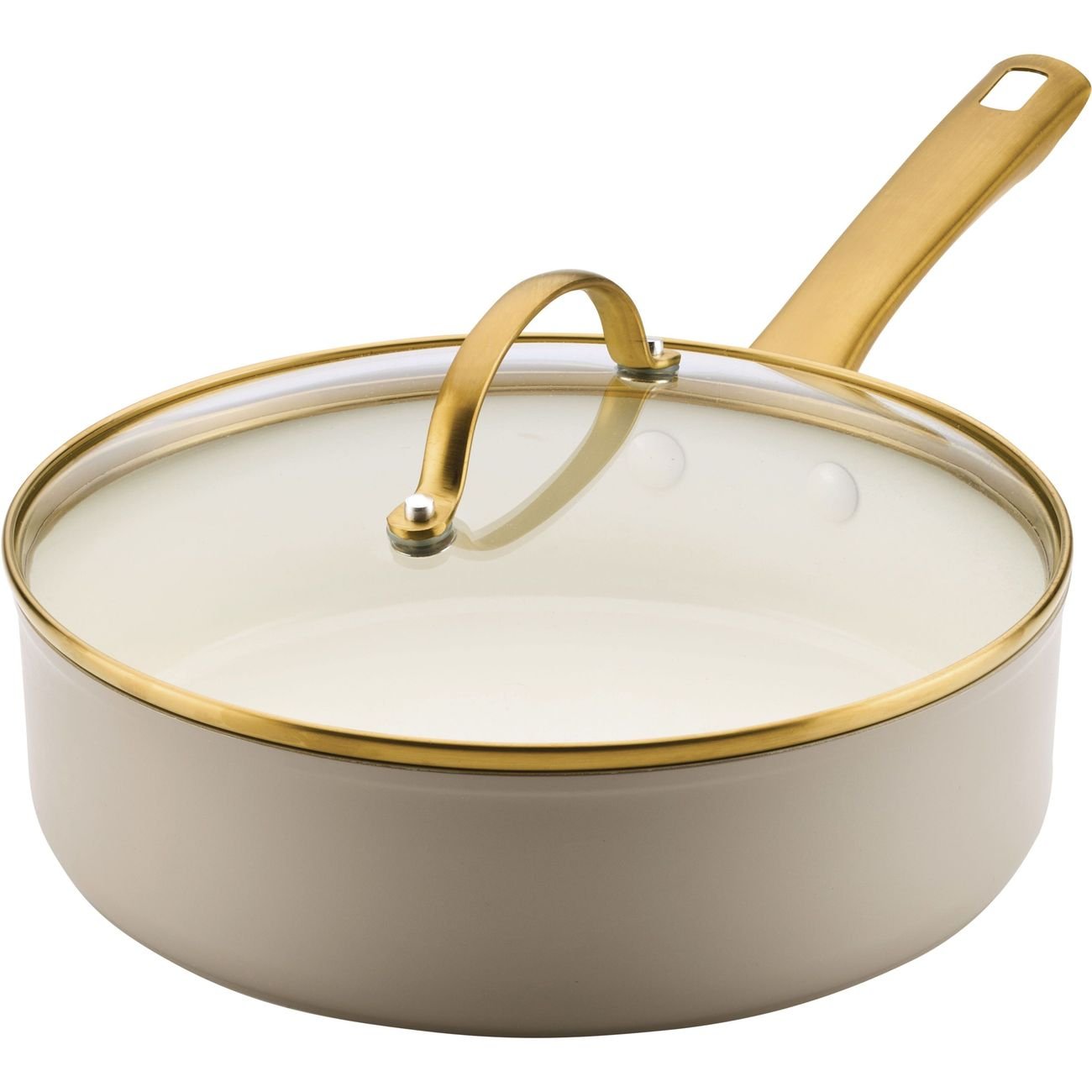 Farberware Covered Ceramic Saute Pan - Tan
