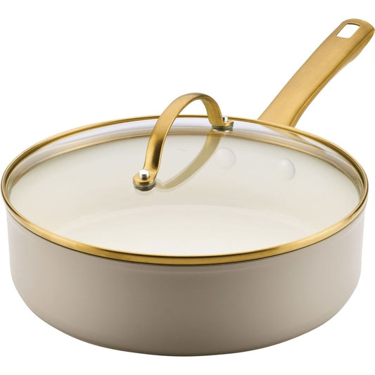 Farberware Covered Ceramic Saute Pan - Tan