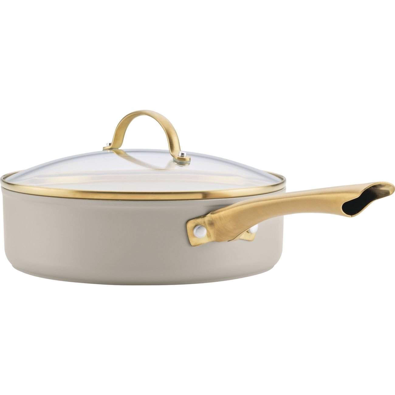 Farberware Covered Ceramic Saute Pan - Tan