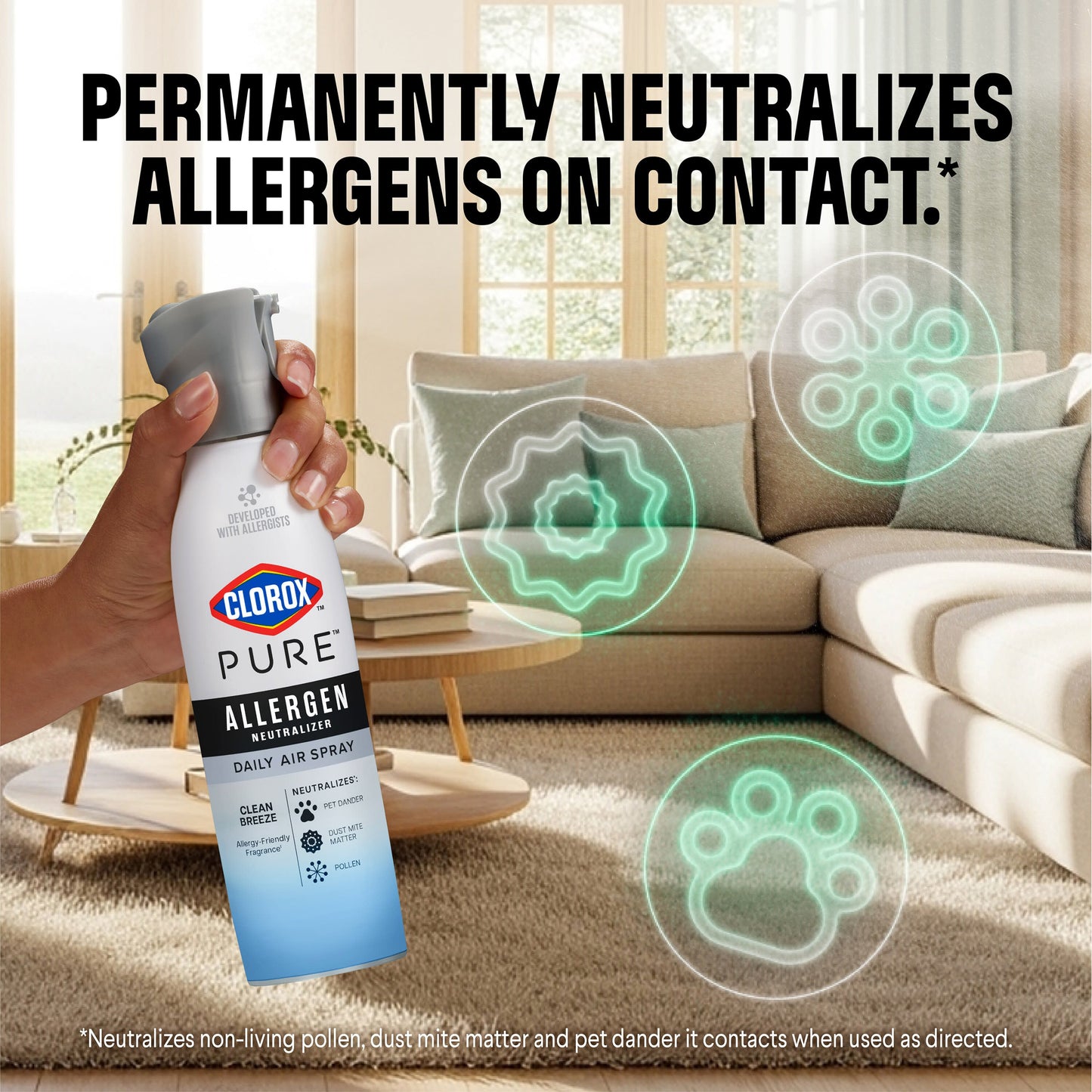 Clorox Clorox PURE Allergen Neutralizer Daily Air Spray - Ocean Mist