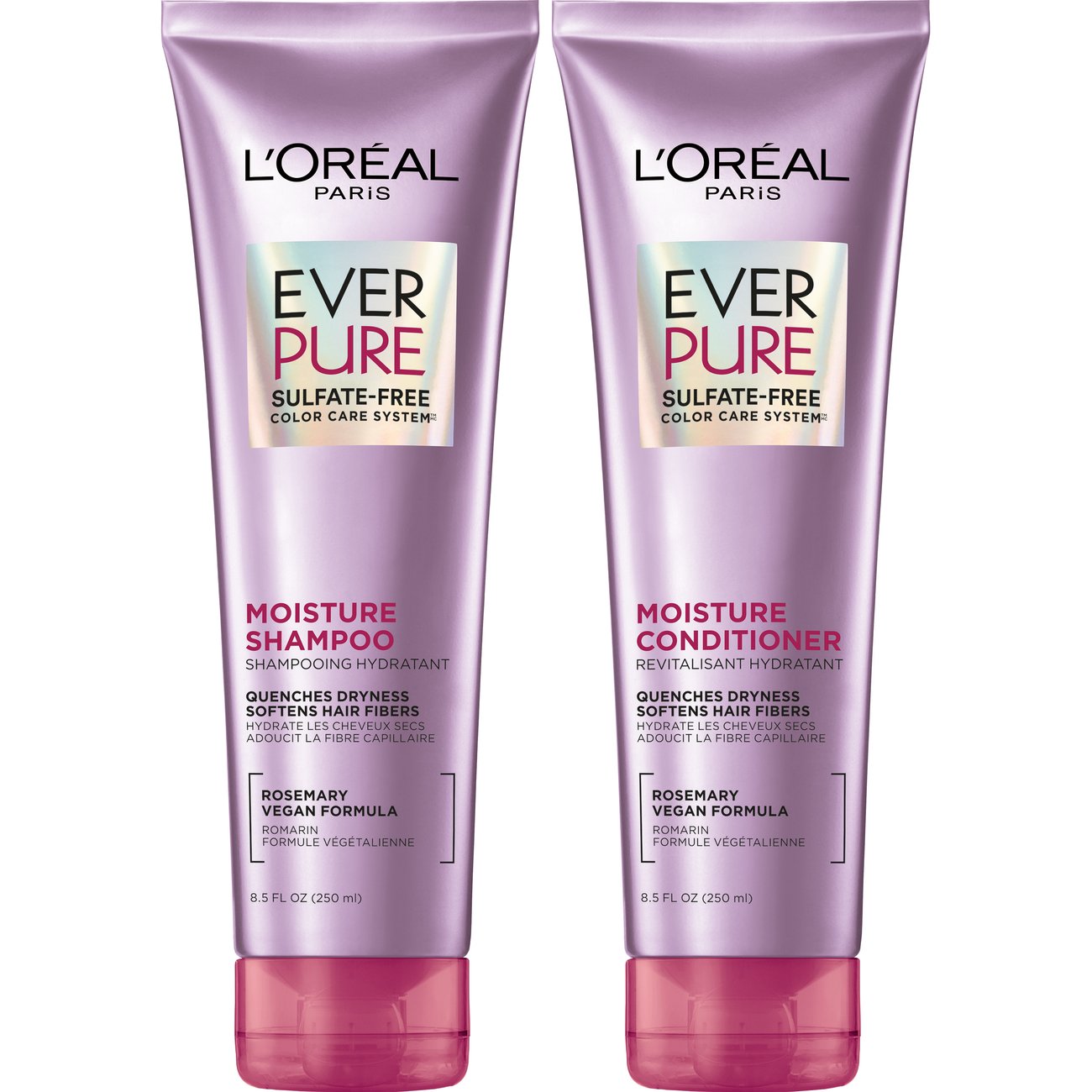 L'Oréal Paris Ever Pure Sulfate Free Color Care Moisture Shampoo & Conditioner 2 pk