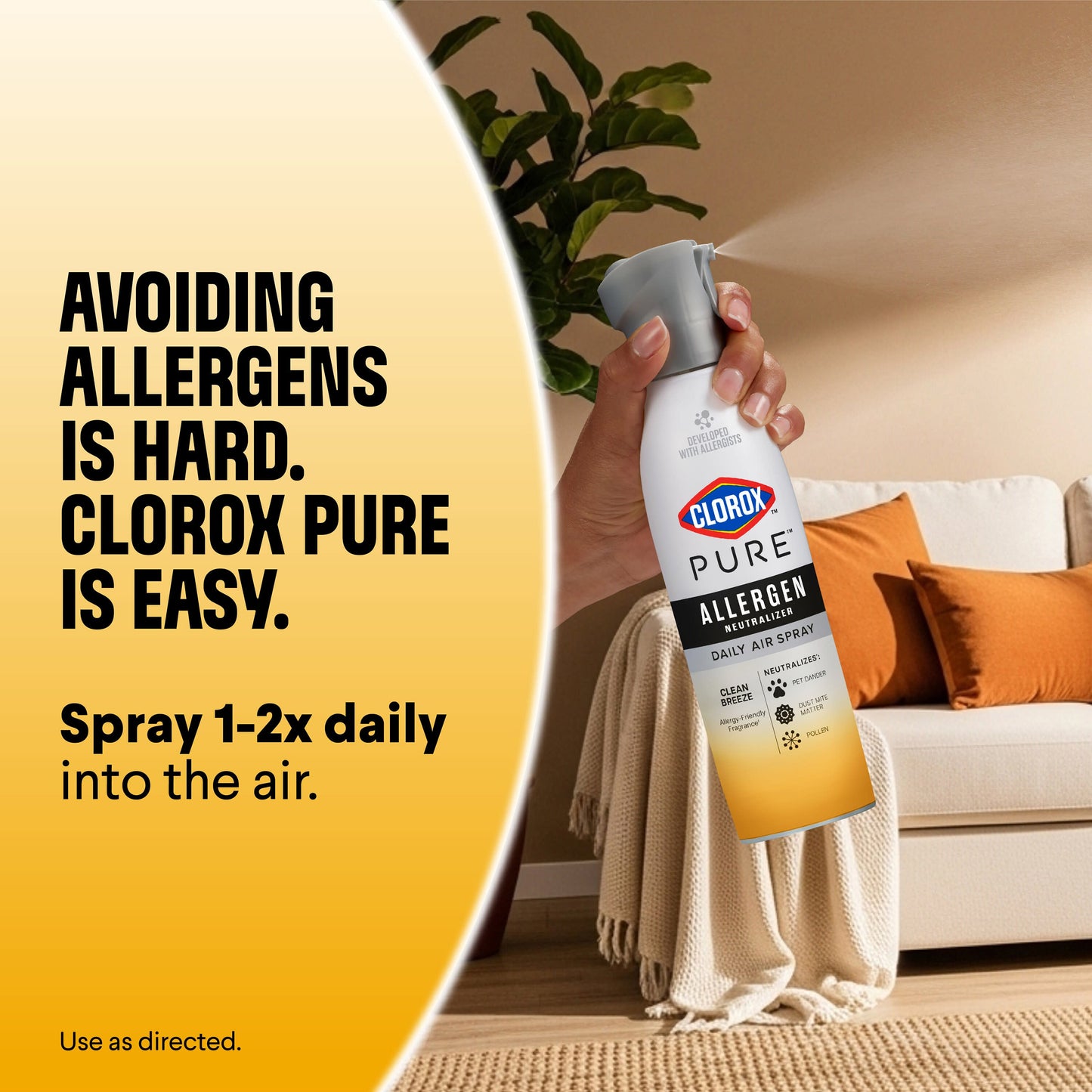 Clorox Clorox PURE Allergen Neutralizer Daily Air Spray - Energizing Citrus