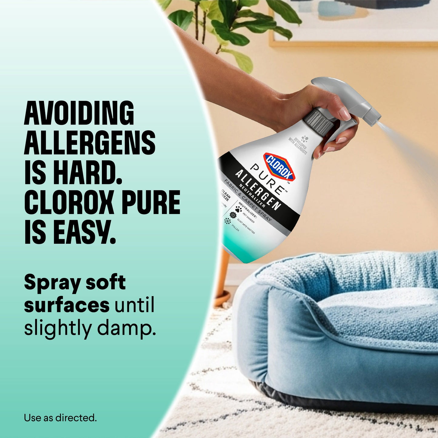Clorox Clorox PURE Allergen Neutralizer Fabric and Carpet Spray - Clean Breeze