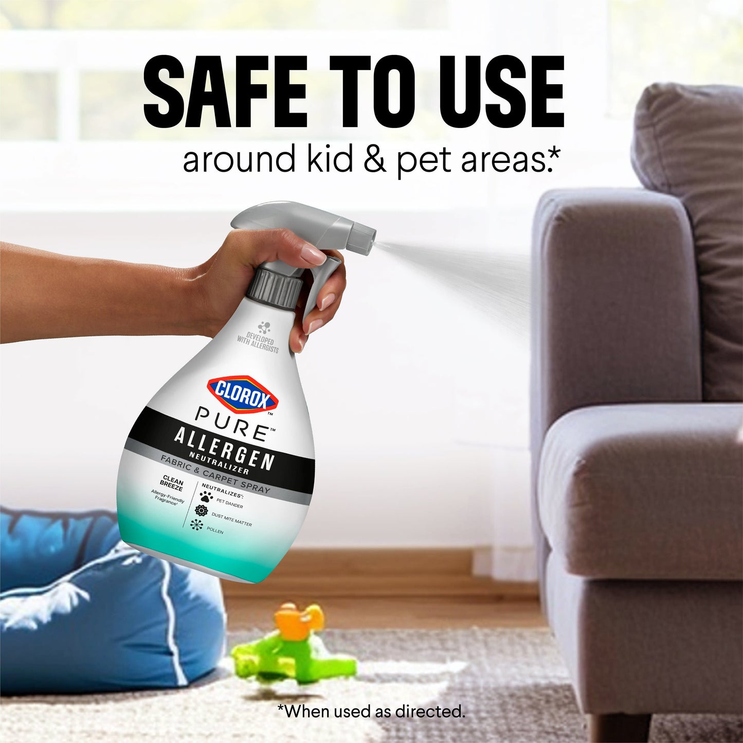 Clorox Clorox PURE Allergen Neutralizer Fabric and Carpet Spray - Clean Breeze