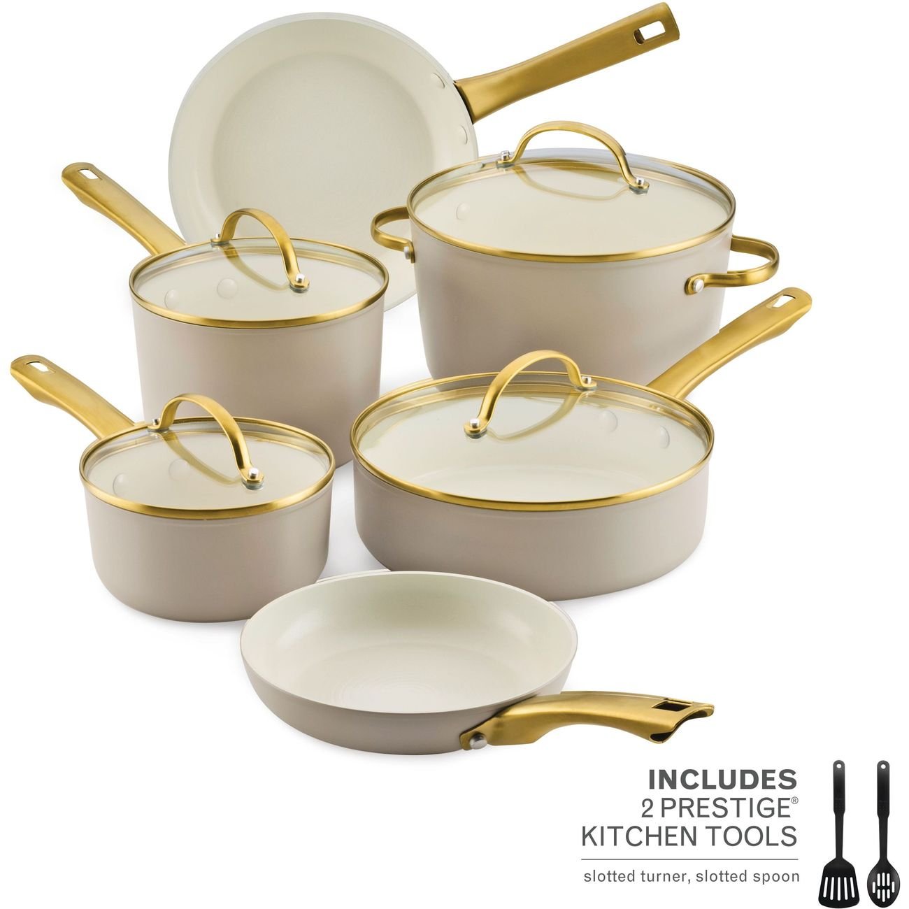 Farberware Ceramic Cookware Set - Tan