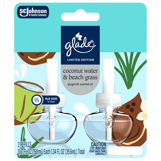 Glade PlugIn Scented Oil Refills - Coconut Water & Beach Grass