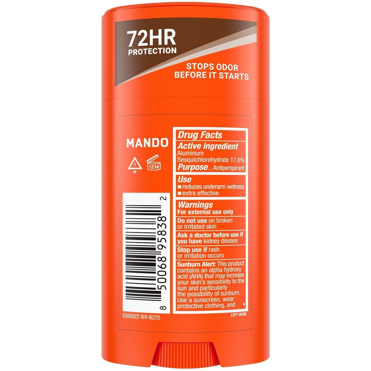 Mando Men Sweat Control Deodorant Solid - Cedar Grove