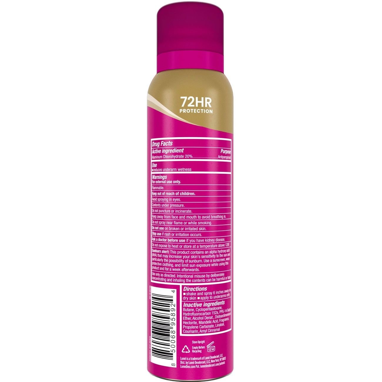 Lume Women Sweat Control Deodorant Spray - Vanilla Bliss