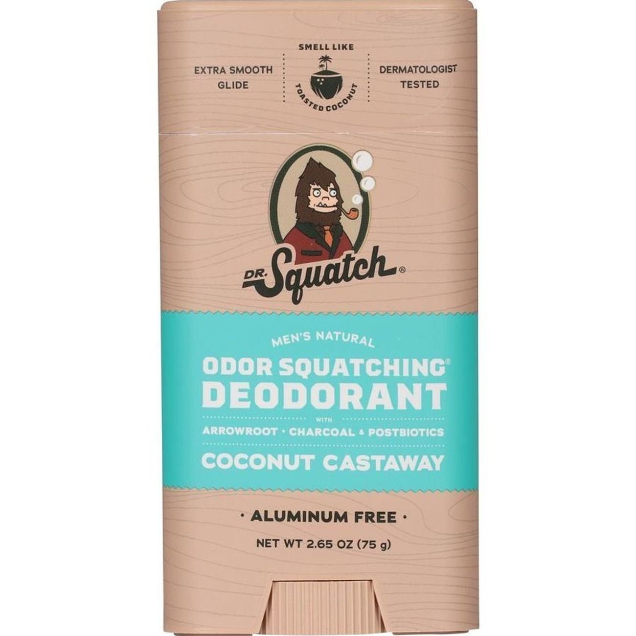 Dr. Squatch Men's Natural Odor Squatching Aluminum Free Deodorant Solid - Coconut Castaway