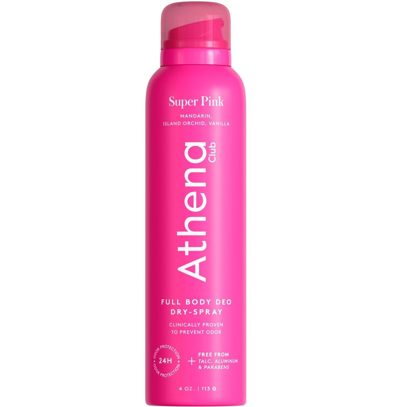 Athena Club Aluminum Free Full Body Dry Spray Deodorant - Super Pink