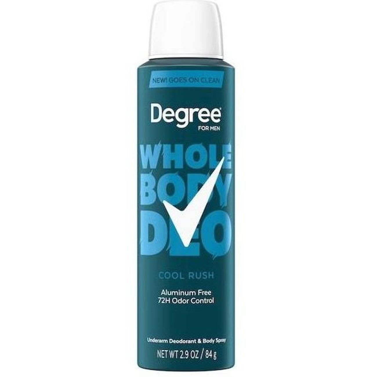 Degree Men 72 Hr Aluminum Free Whole Body Deodorant Spray - Cool Rush