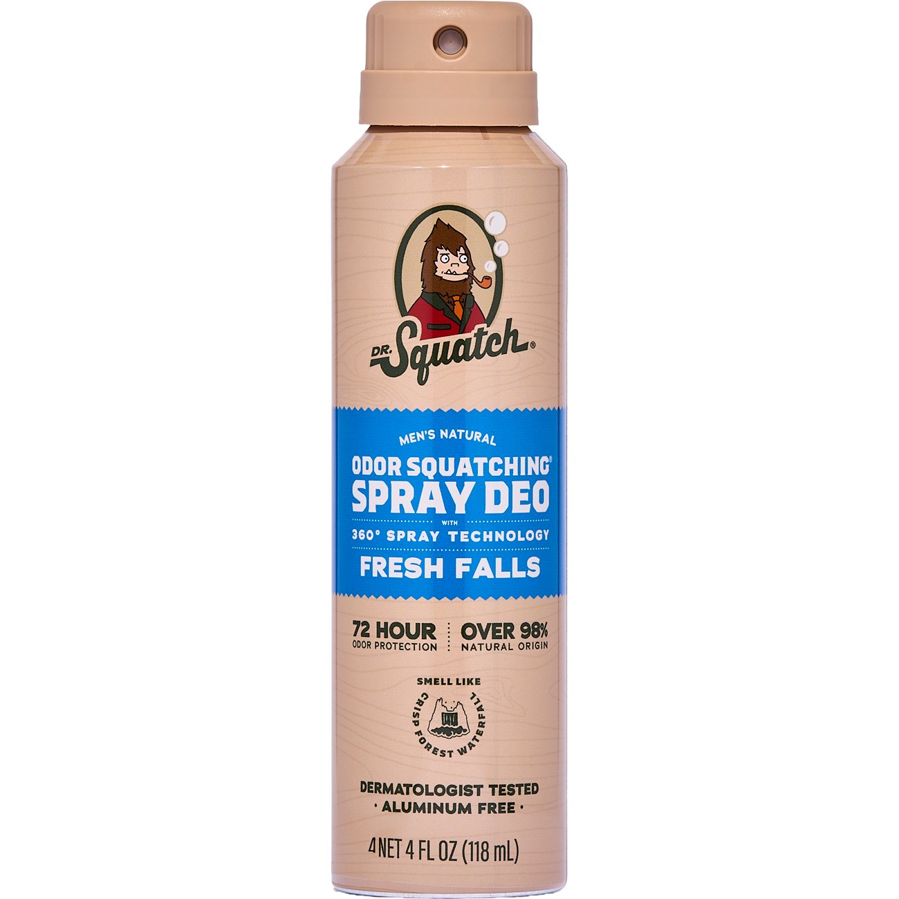 Dr. Squatch Men's Natural Odor Squatching Aluminum Free Deodorant Spray - Fresh Falls