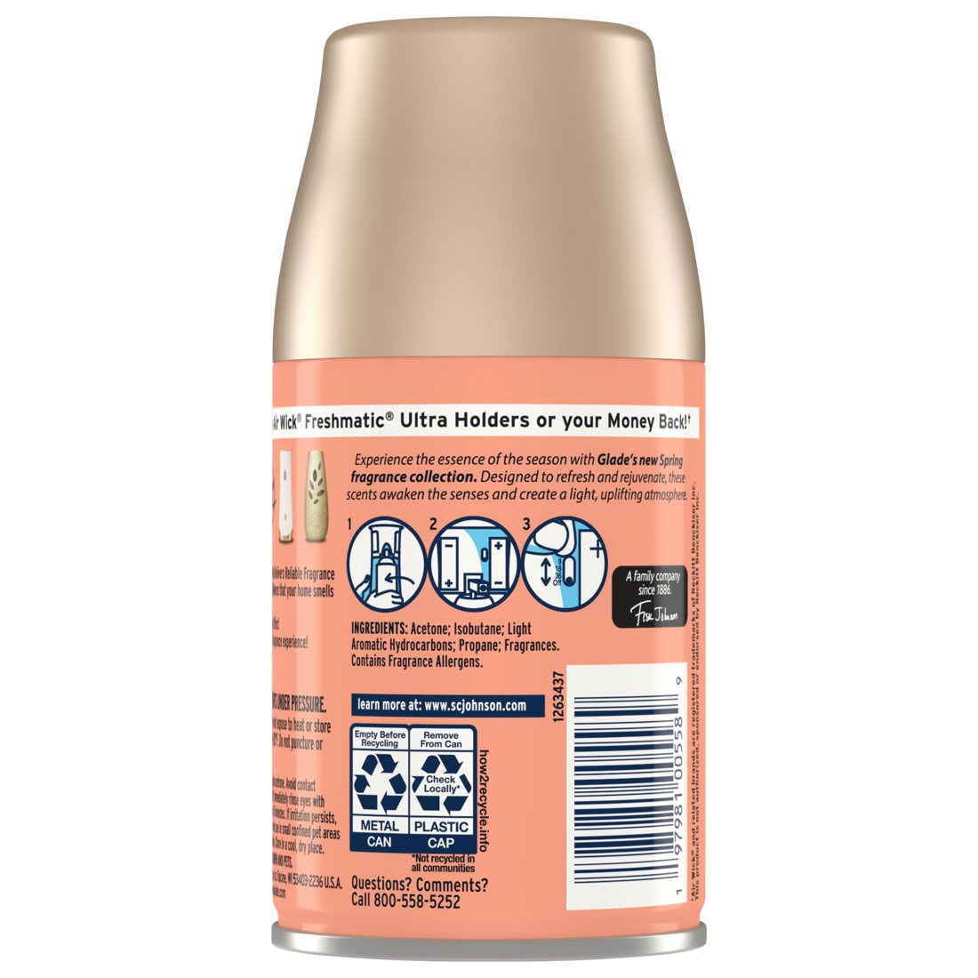 Glade Large Automatic Spray Refill - Peach and Elder Flower