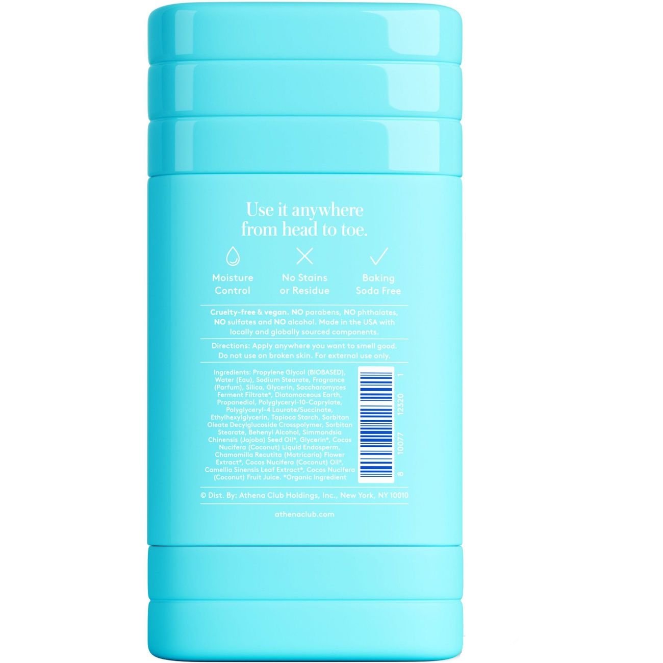 Athena Club Aluminum Free All Over Body Deodorant Solid - Sea Splash