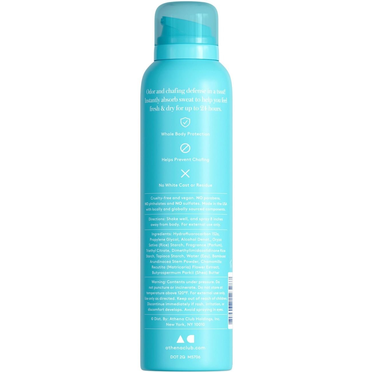 Athena Club Aluminum Free Full Body Dry Spray Deodorant - Sea Splash