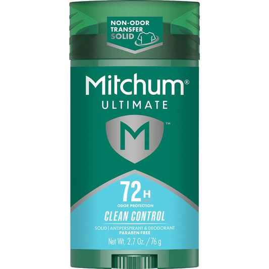 Mitchum Men's 72 hr Ultimate Antiperspirant Deodorant Solid - Clean Control
