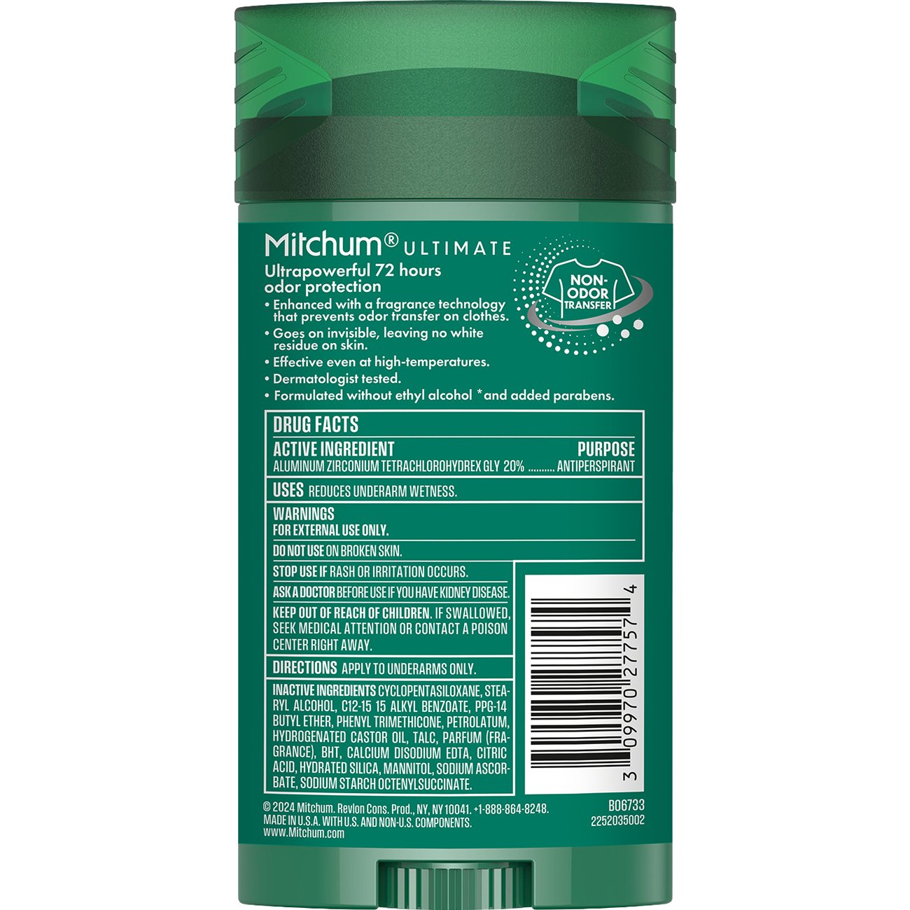 Mitchum Men's 72 hr Ultimate Antiperspirant Deodorant Solid - Clean Control