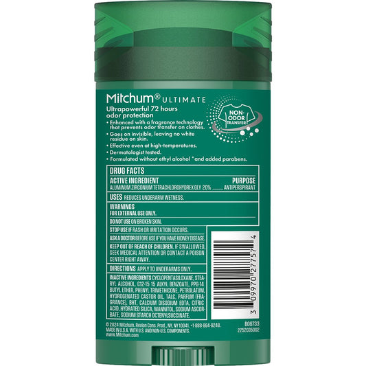 Mitchum Men's 72 hr Ultimate Antiperspirant Deodorant Solid - Clean Control