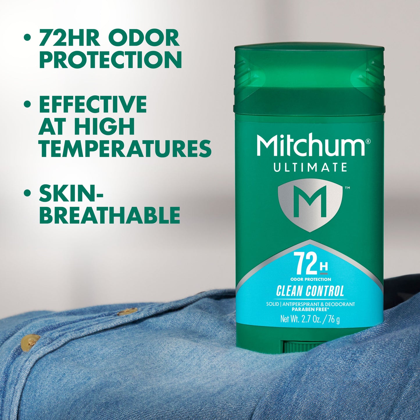 Mitchum Men's 72 hr Ultimate Antiperspirant Deodorant Solid - Clean Control