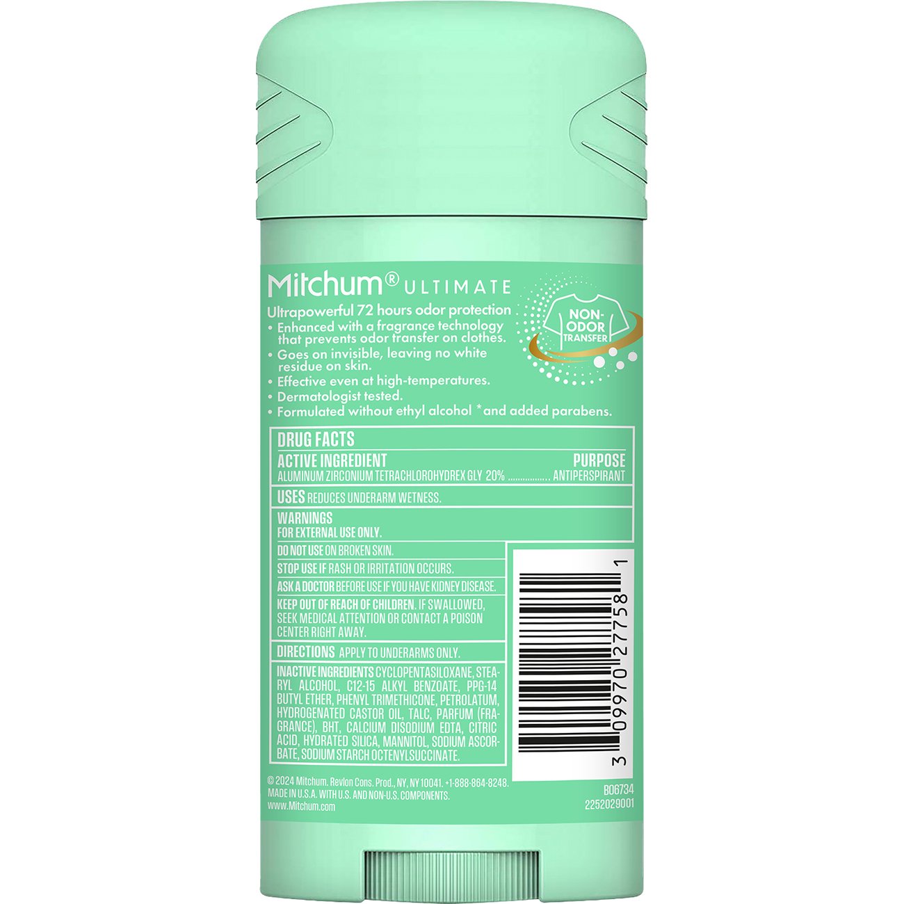 Mitchum Women's 72 hr Ultimate Antiperspirant Deodorant Solid - Pure Fresh